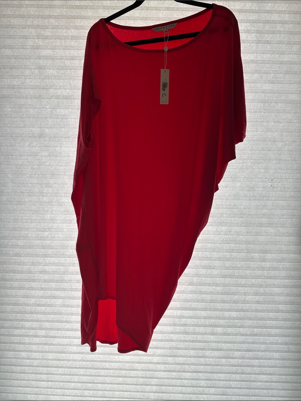 Trina Turk Red Asymmetrical swim cover dress